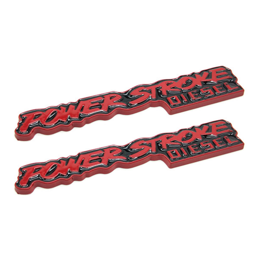 Power Stroke Turbo Diesel Emblems | 2Pcs