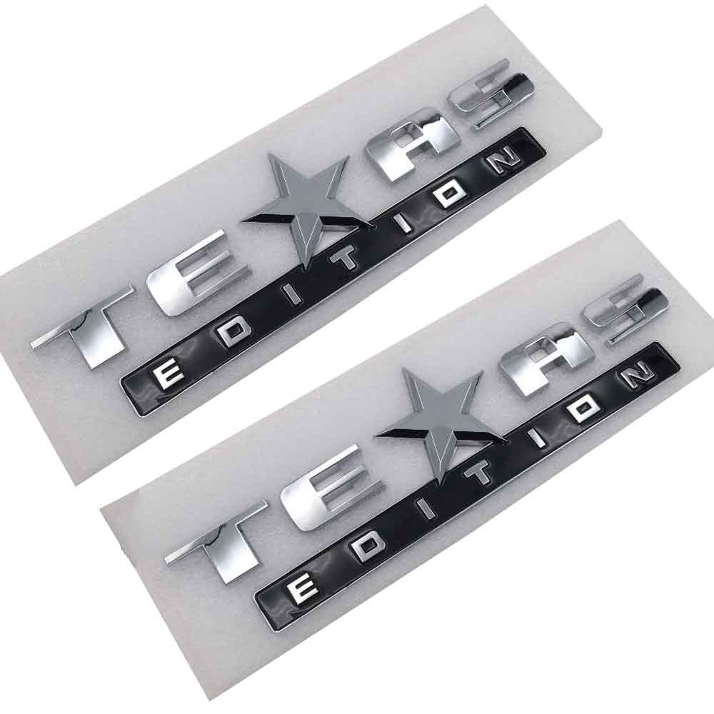 2Pcs TEXAS EDITION Emblem For Chevy Silverado Sierra Truck Universal Decal