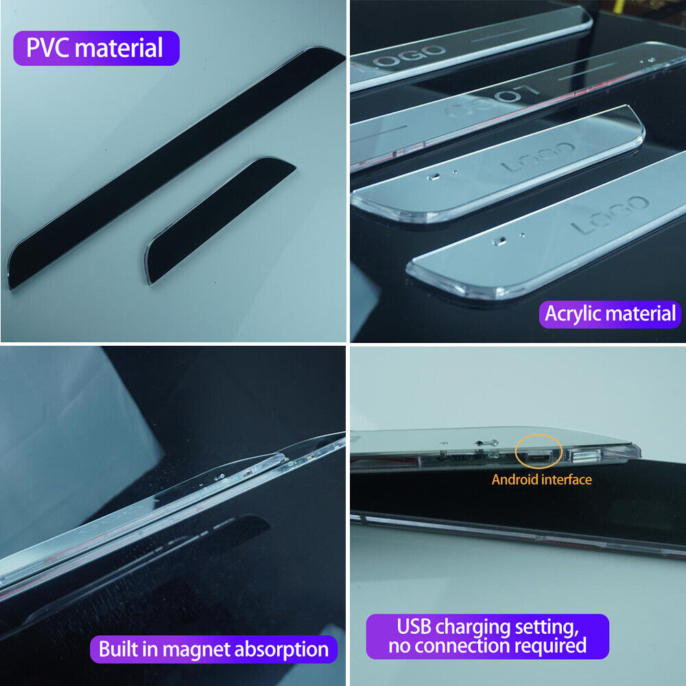 Custom Car Door Sill LED Auto-Sensing Wiring-Free Welcome Courtesy Lights