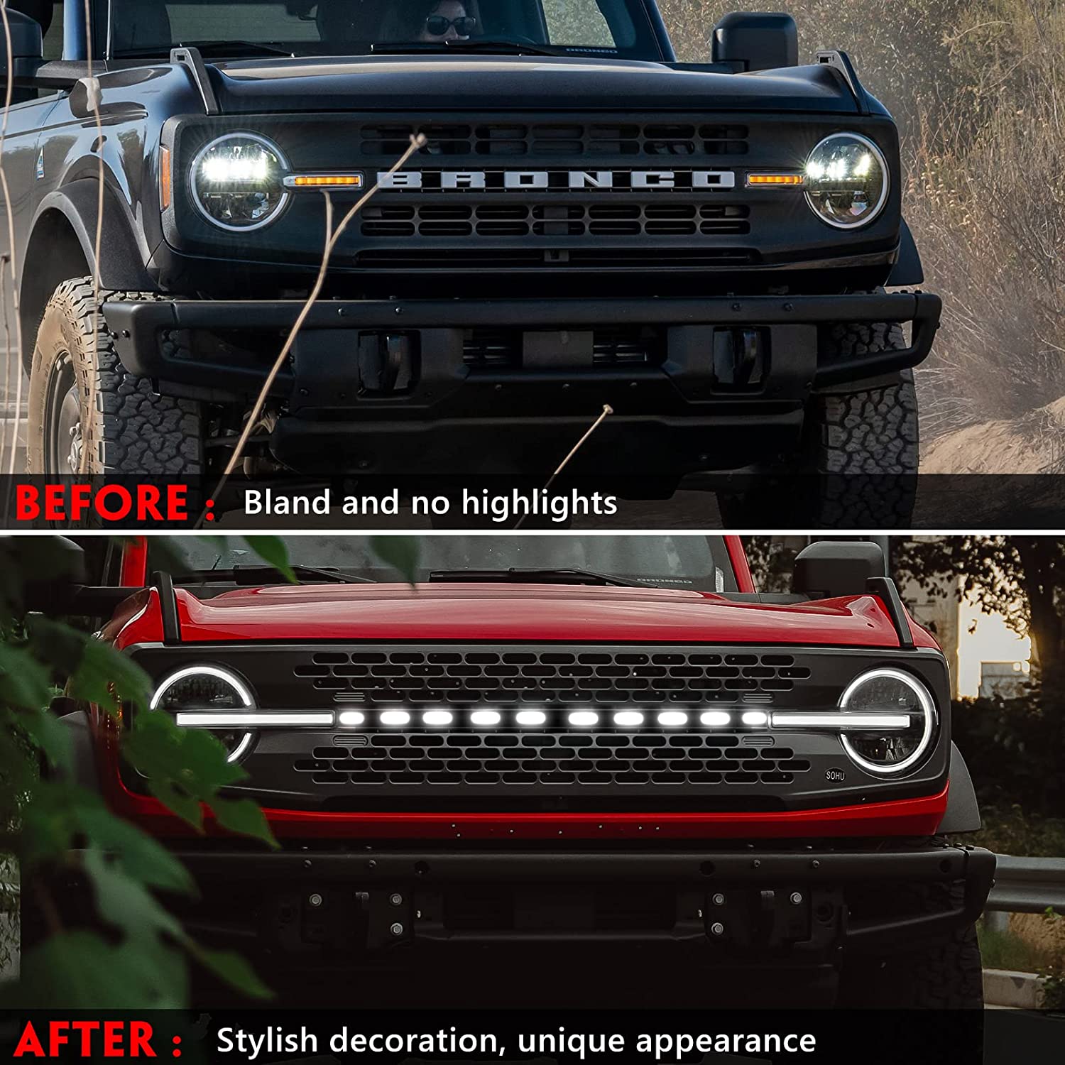 2021 2022 Bronco LED Grille Dynamic Lights