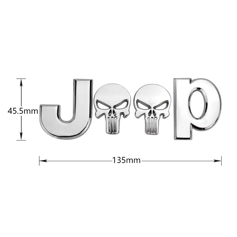 JEEP Skull Hood Metal Emblem for 2014-2022 Jeep Grand Cherokee