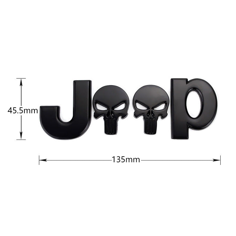 JEEP Skull Hood Metal Emblem for 2014-2022 Jeep Grand Cherokee