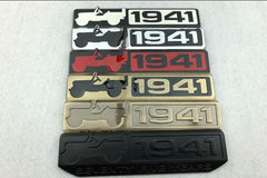 For Jeep Front Fender Door 75 TH Anniversary 1941 Logo Emblem Nameplate Badge