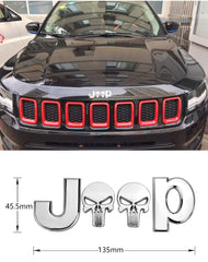 JEEP Skull Hood Metal Emblem for 2014-2022 Jeep Grand Cherokee