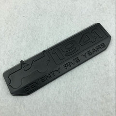 For Jeep Front Fender Door 75 TH Anniversary 1941 Logo Emblem Nameplate Badge