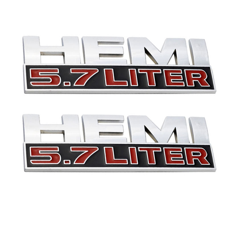 Hemi 5.7 LITER Emblem |  Side Fender | 2Pcs