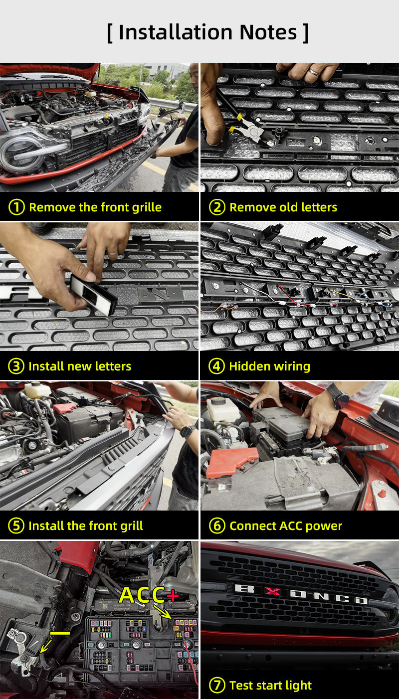 Ford Bronco Grille Dynamic LED For 2021-2022 | 1Pc