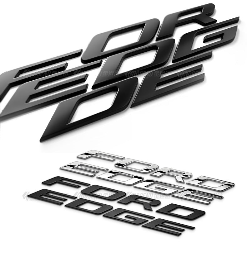 Front Hood FORD EDGE Letters 3D Sticker