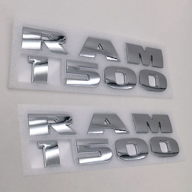 2PCS Set Front Door Emblems Letters Badges Fits For RAM 1500 Model